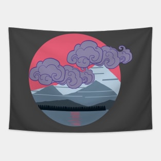 Clouds Over the Mountains Tapestry