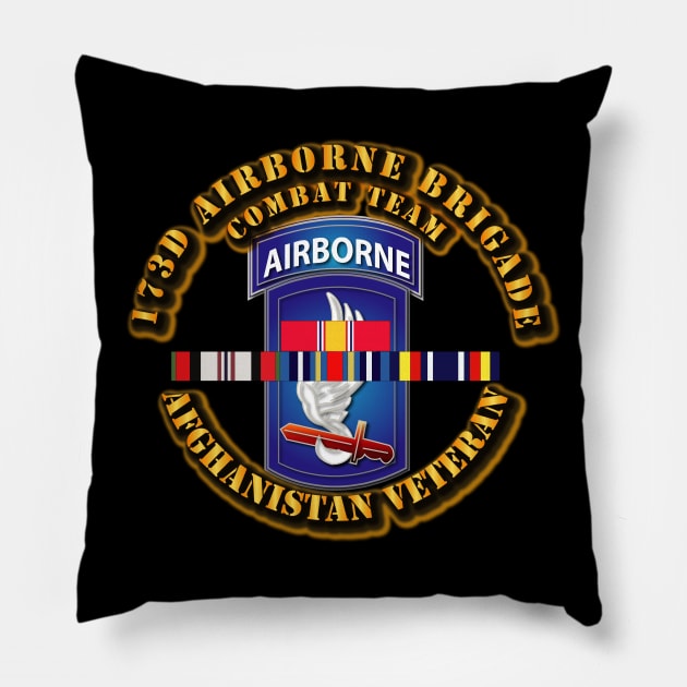 173rd Airborne Brigade w Afghan SVC Ribbons Pillow by twix123844