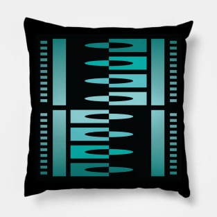 “Dimensional Split (2)” - V.6 Green - (Geometric Art) (Dimensions) - Doc Labs Pillow