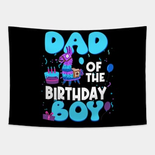 Dad Of The Birthday Boy Llama Dad And Mom Family Party Tapestry