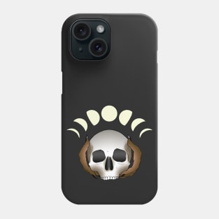 Moon Phase Skull Dark skin Phone Case