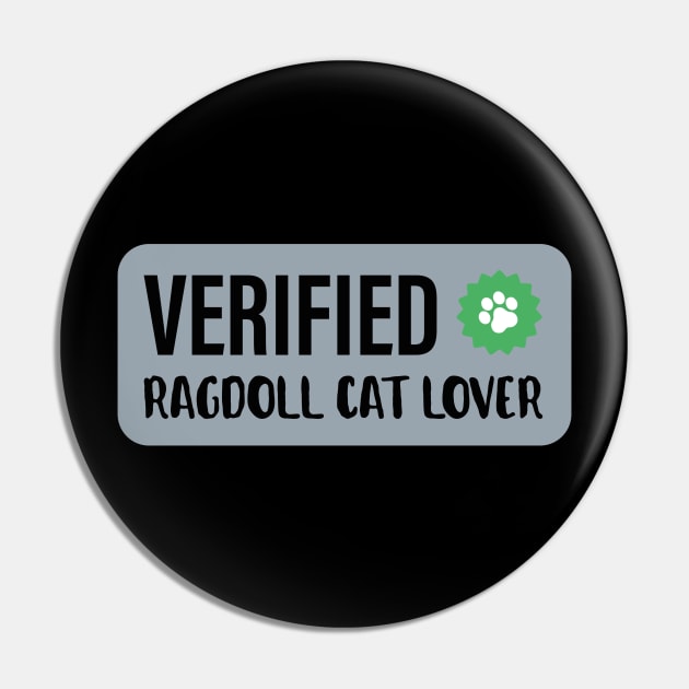 Verified Ragdoll Cat | Gift Ideas | Blue Kittens Check Pin by Fluffy-Vectors