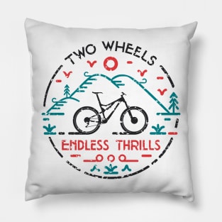 Two Wheels Endless Thrills MTB Pillow