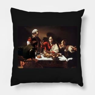 Supper at Emmaus - Michelangelo Merisi da Caravaggio Pillow