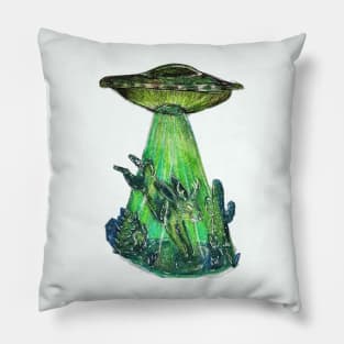 Jackalope and UFOs Pillow