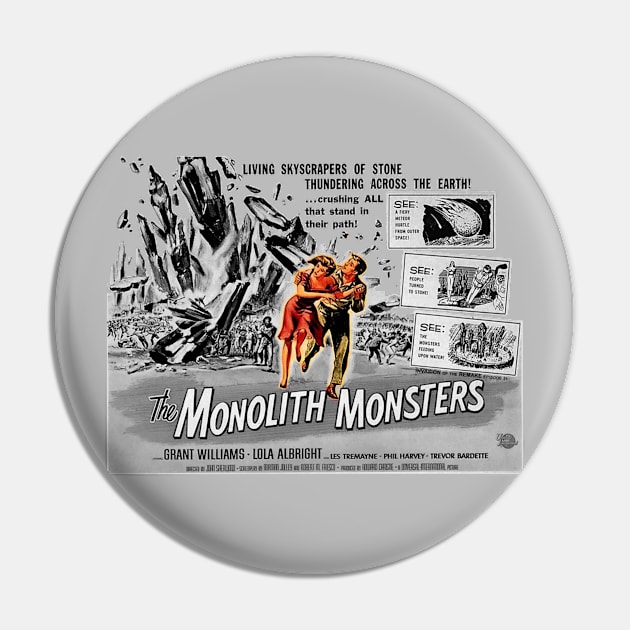 The Monolith Monsters Black & White variant Pin by Invasion of the Remake