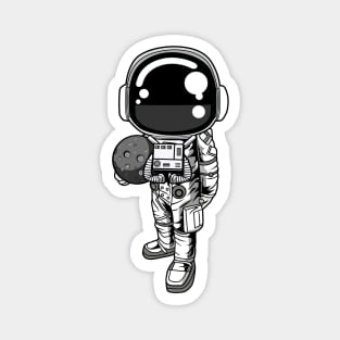 Astronaut Holding the Moon Magnet