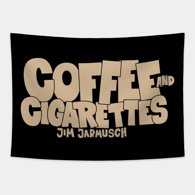 Coffee and Cigarettes Tribute - Cinematic Design - Jim Jarmusch Cult Movie Tapestry by Boogosh