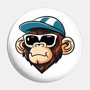 Cool monkey vector comic design Pin