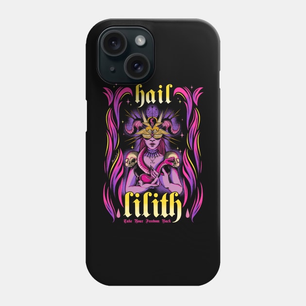 HAIL LILITH - Dark version Phone Case by Pink Fang