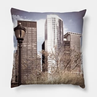 Skyscrapers, Battery Park, Manhattan, NYC Pillow