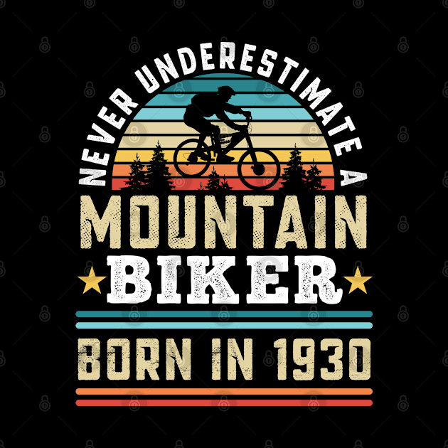 Mountain Biker born 1930 90th Birthday Gift MTB by qwertydesigns