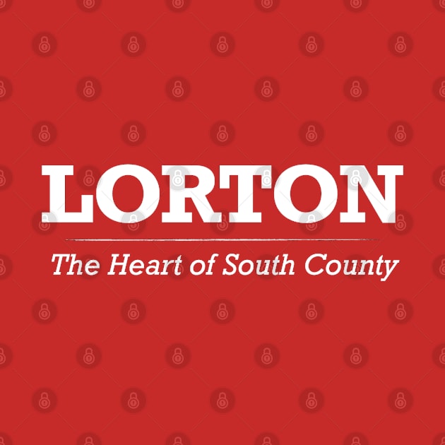 Lorton, Heart of South County - White Print by Swift Art