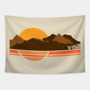 Vail Colorado Retro 70s Tourist Souvenir Tapestry