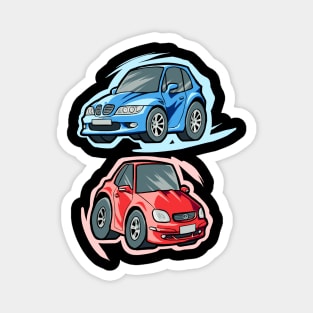 Cartoony German Cars Magnet