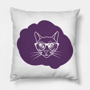 The cat in spectacles Pillow