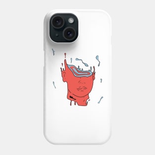 psychedelic abstract portrait (ORANGE) Phone Case