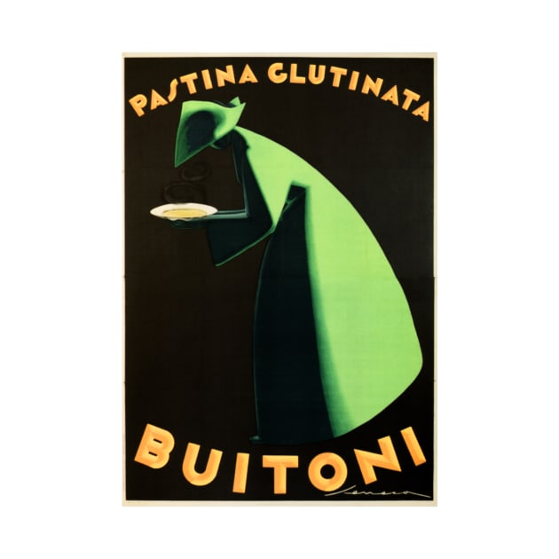 Pastina Glutinata BUITONI PASTA by Federico Seneca 1928 Vintage Italy Food Advertisement Art Deco by vintageposters