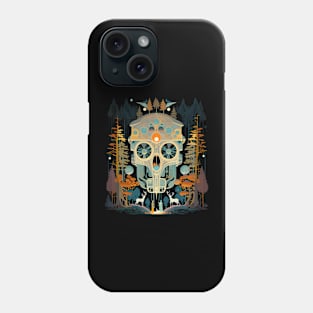 Halloween Day of the Dead Cyber Sugar Skull Phone Case