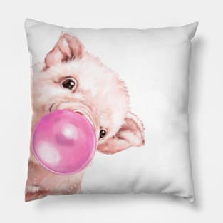 Sneaky Pink Baby Pig with Bubblegum Pillow