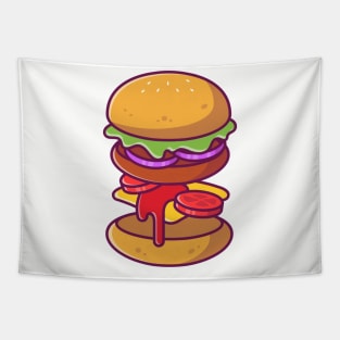 Burger Ingredients Tapestry