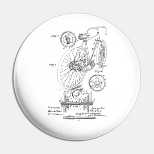 Bike vintage patent drawing Pin