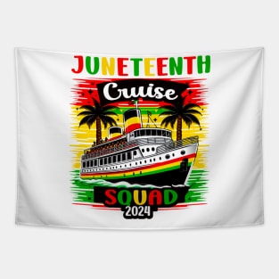 Juneteenth Cruise Squad 2024 Matching Family Vacation Trip Tapestry