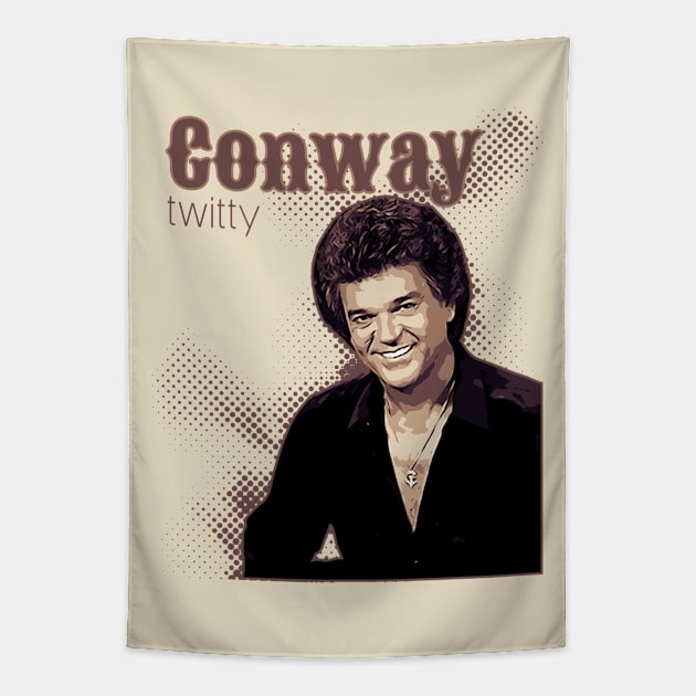 Conway Twitty Tapestry by Degiab