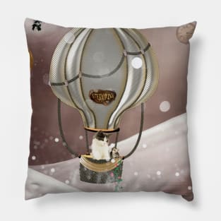 Wonderful steampunk balloon Pillow