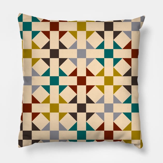 Geometric Pattern: Quilt: Autumn Pillow by Red Wolf