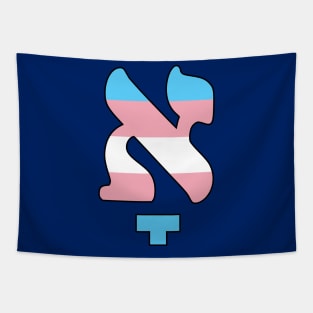 Kometz Aleph (Trans Pride Colors) Tapestry