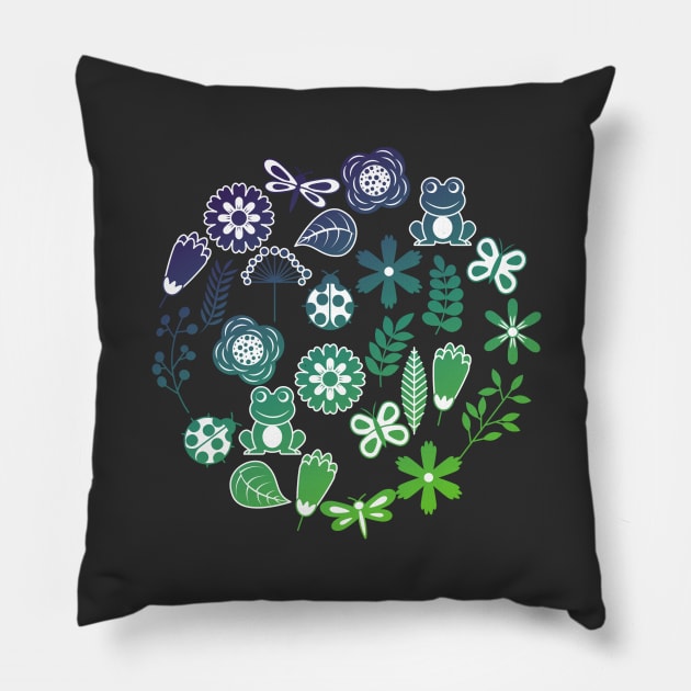 Botanical garden Pillow by Travelite Design