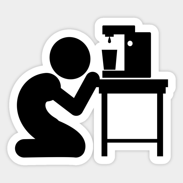 Say It With Stick Figure No More Coffee Coffee Sticker Teepublic