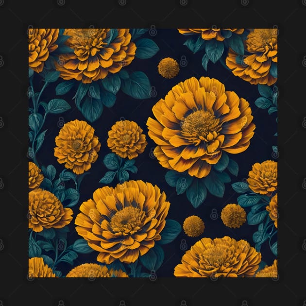 Dark Marigold Fantasy by PatternToSuccess