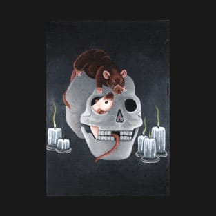 Rats and Human Skull T-Shirt