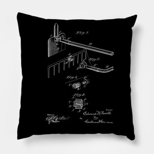 Agricultural Implement Vintage Patent Drawing Pillow