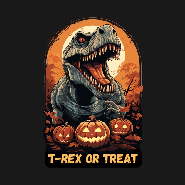 T-Rex or Treat - halloween t-rex by LoffDesign