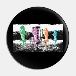 Disc golf girl Pin