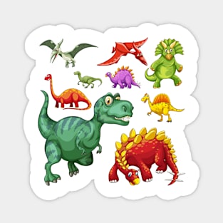 Assorted Illustrated Dinosaurs Magnet