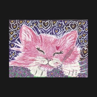 Sleeping Pink cat T-Shirt