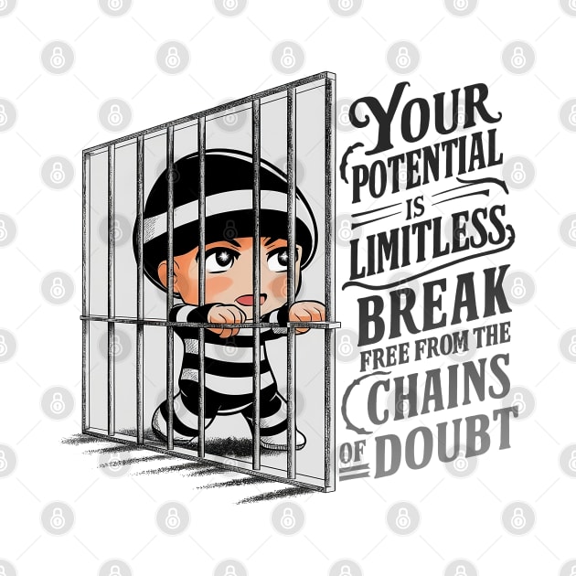 Your potential is limitless, break free from the chains of doubt by QuirkyCil