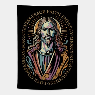 Jesus Christ Love Faith Christian Gift Idea Tapestry