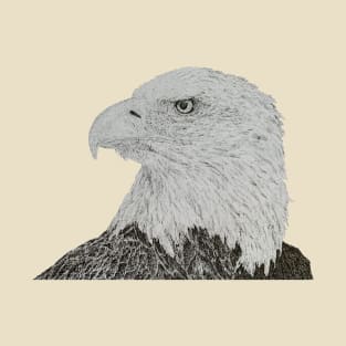 Dotwork Eagle Art Print T-Shirt