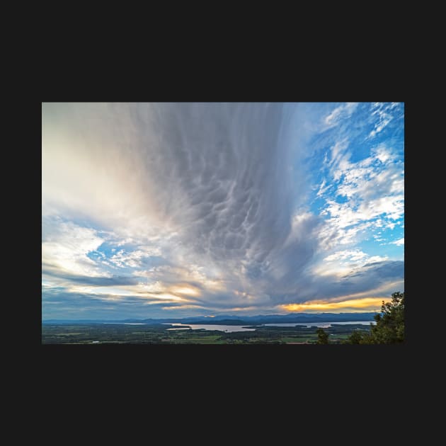 Overlooking the Adirondacks from Mount Philo Vermont Crazy Dramatic Clouds by WayneOxfordPh