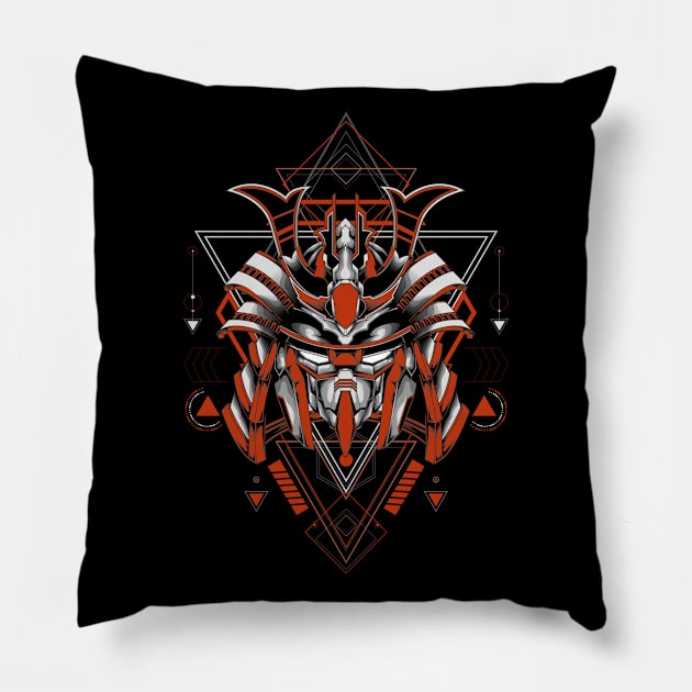 Oni mecha mask Pillow by TheAwesomeShop