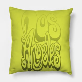 Los Angeles lettering art - lime punch Pillow