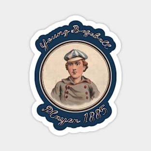 Young Baseball Player 1885 - vintage illustration - digitally edited Magnet