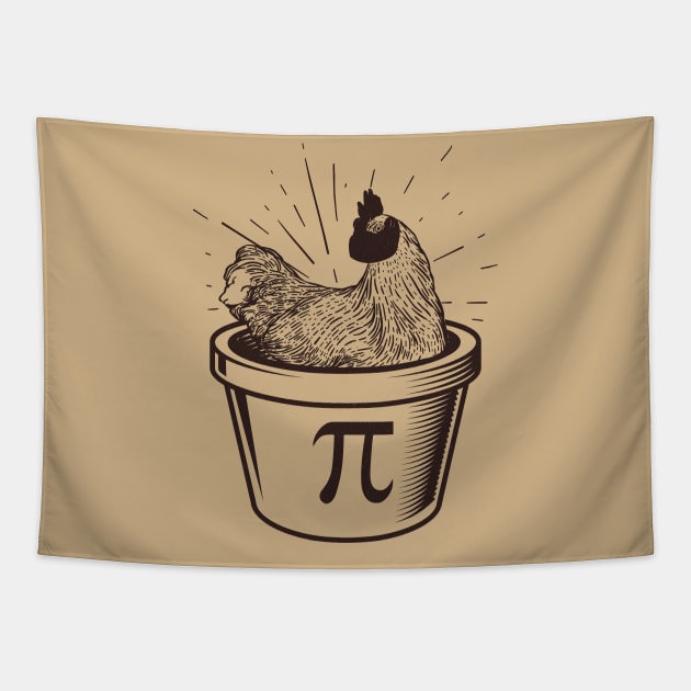 Pi day Chicken Pot Pie Math Gift Funny Vintage for men women kids 2021 Tapestry by Spreadlove