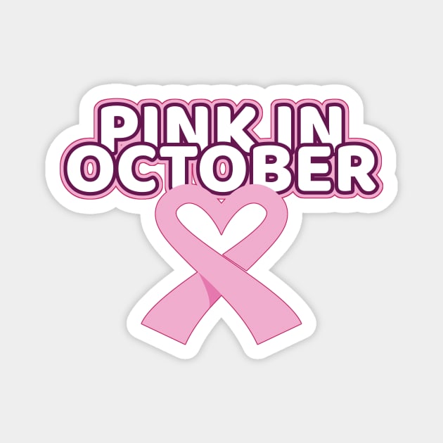 Pink In October Magnet by MonkeyLogick