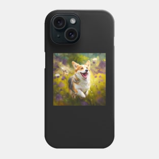 Wildflowers and Beagle Impressionist Art Print Phone Case